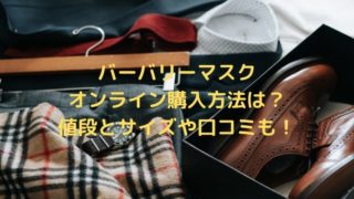 バーバリーマスクのオンライン購入方法は？値段とサイズや口コミも！