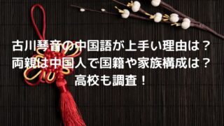 古川琴音の中国語が上手い理由は？両親は中国人で国籍や家族構成は？高校も調査！